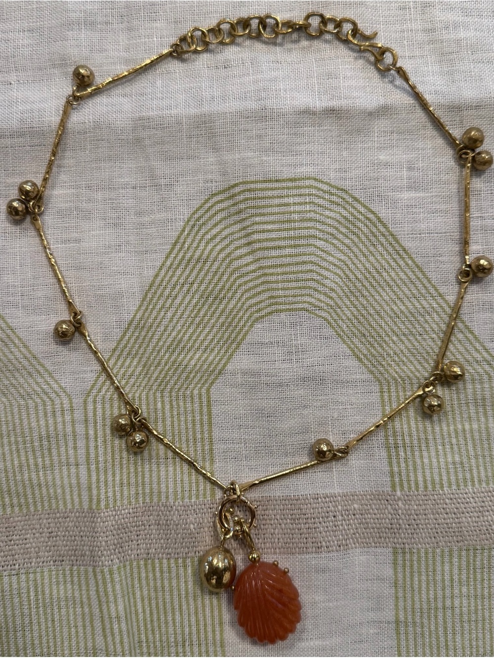 Ulla Johnson Necklace -
Meja Carved Shell Multi Charm Necklace